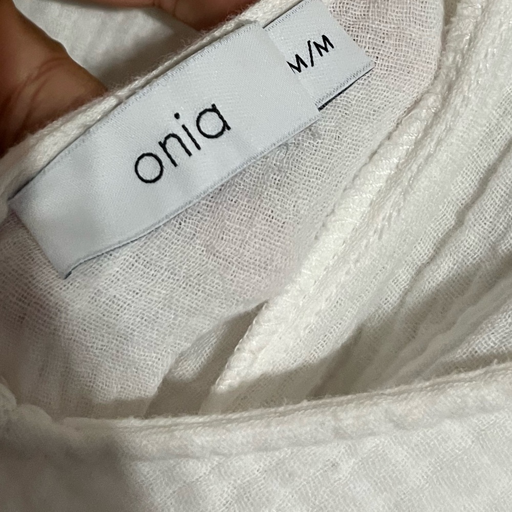 ONIA
Cotton-gauze Wide-leg Jumpsuit In White - Picture 7 of 8